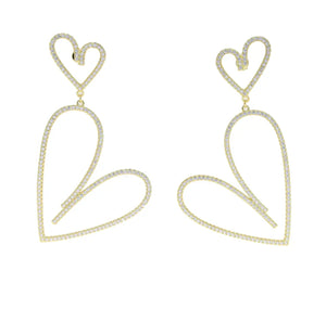 Crystal Heart Earrings