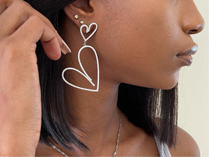 Crystal Heart Earrings